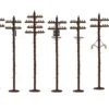 Lionel 6-37939 Scale Telephone Poles - Assorted(Copy Of Lionel 6 37851 Scale Telephone Poles Standard) -BRADY’S TRAINS MODELs 637939 01