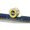 Lionel 6-48579 AMERICAN FLYER LINE GILBERT ELECTRIC DEPRESSED CENTER FLATCAR WITH CABLE REEL S SCALE NEW(Lionel 6 48579 American Flyer Line Gilbert Electric Depressed Center Flatcar With Cable Reel S Scale New) -BRADY’S TRAINS MODELs 648579 1