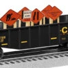 Lionel 6-84766 Construction Railroad Gondola With Construction Signs O Scale(Lionel 6 84766 Gondola With Construction Signs) -BRADY’S TRAINS MODELs 684766 01