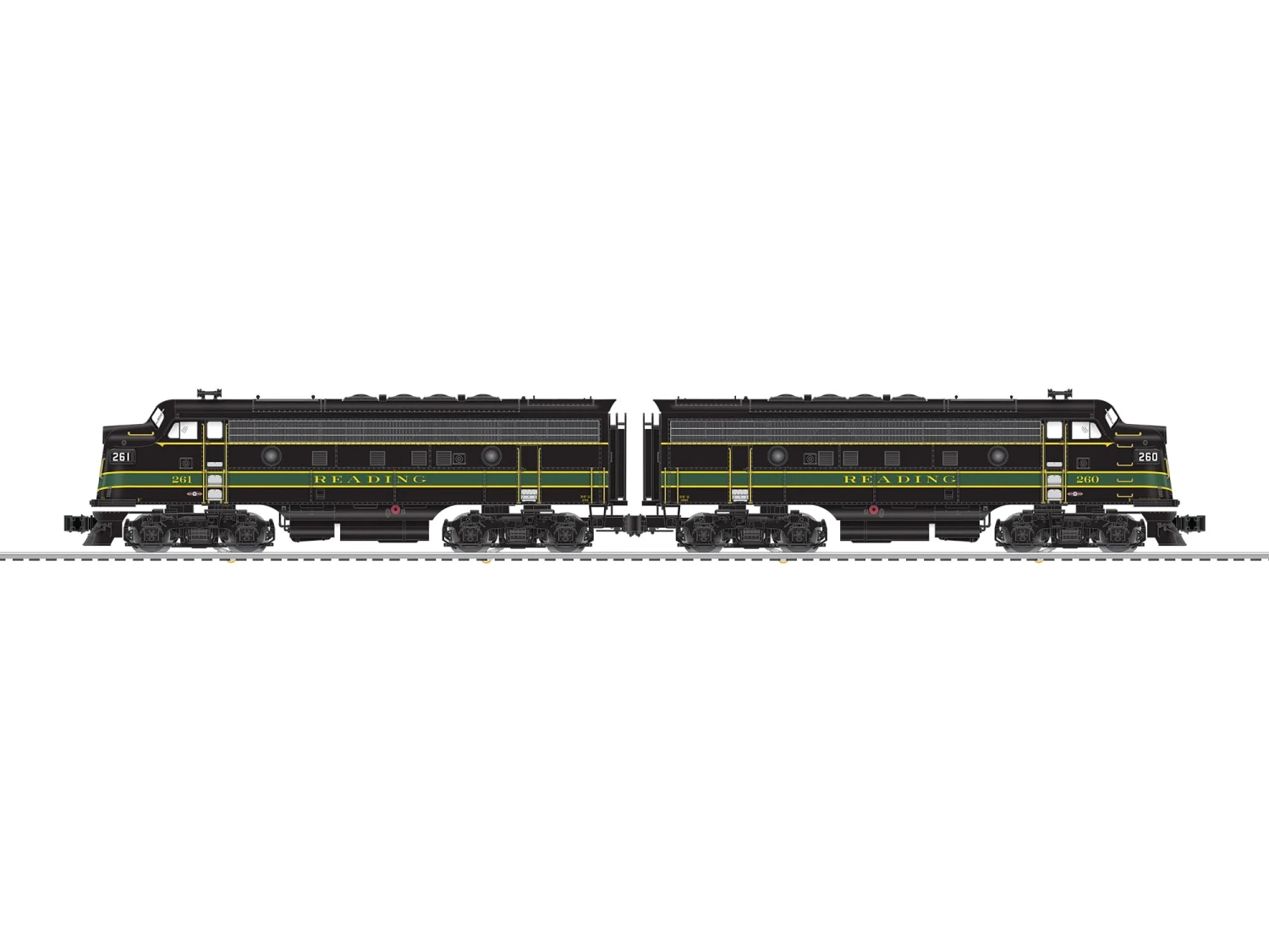 Lionel 6-85211 READING LEGACY F3 AA Diesel Locomotives #260A-261A O SCALE NEW(Lionel 6 85211 Reading Legacy F3 Aa Diesel Locomotives 260a 261a O Scale New) 3 Lionel 6-85211 READING LEGACY F3 AA Diesel Locomotives #260A-261A O SCALE NEW(Lionel 6 85211 Reading Legacy F3 Aa Diesel Locomotives 260a 261a O Scale New)