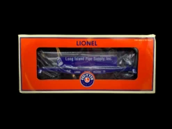 Lionel 6-52480 Nassau NLOE Long Island Blue Flatcar With Pipes O SCALE NEW Damaged Box(Lionel 6 52480 Nassau Nloe Long Island Blue Flatcar With Pipes O Scale New Damaged Box)