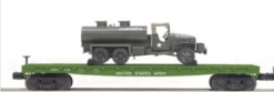 MTH Railking 30-70104AUS Army Flat Car With A 6x6 Tank Truck O SCALE NEW(Mth Railking 30 70104a Us Army Flat Car With A 6x6 Tank Truck O Scale New)
