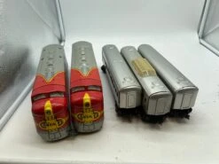 Marx Postwar 1095 Passenger Set With 2 E7 AA Diesels (1 Pwd 1 Nonpwd), 2 3152 Coaches, 3197 Observation Car O SCALE Used As Is No Box(Marx Postwar 1095 Passenger Set With 2 E7 Aa Diesels 1 Pwd 1 Nonpwd 2 3152 Coaches 3197 Observation Car O Scale Used No Box) -BRADY’S TRAINS MODELs 73C6ECB8 A142 45AD ABB3 0F81753ADE32