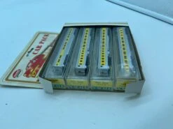 Model Power #3031-4Union Pacific UP 4-car Streamline Passenger Car Set N Scale Used Excellent Damaged Box(Model Power 3031 4 Union Pacific Up 4 Car Streamline Passenger Car Set N Scale Used Excellent Damaged Box) -BRADY’S TRAINS MODELs 7D613796 C0BB 4919 8865 096DEFB15039