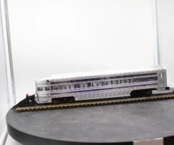 Lionel 6-9580 LIONEL ILLUMINATED BURLINGTON ALUMINUM PASSENGER CAR SILVER VIRANDA OBSERVATION CAR O SCALE Like New(Lionel 6 9580 Lionel Illuminated Burlington Aluminum Passenger Car Silver Viranda Observation Car O Scale Like New)