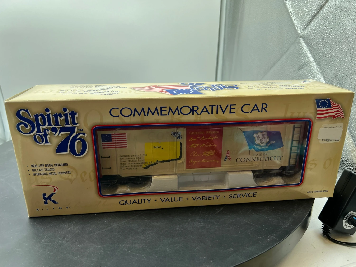 K-Line K761-7605 Spirit Of '76 Connecticut State Boxcar O SCALE Like New(K Line K761 7605 Spirit Of 76 Connecticut State Boxcar O Scale Like New) 7 K-Line K761-7605 Spirit Of '76 Connecticut State Boxcar O SCALE Like New(K Line K761 7605 Spirit Of 76 Connecticut State Boxcar O Scale Like New) - Image 5