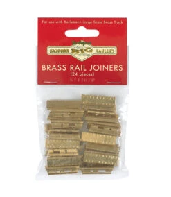 Bachmann 94657 BRASS RAIL JOINERS 24/BAG - BRASS TRACK (LARGE SCALE) NEW(Bachmann 94657 Brass Rail Joiners 24 Bag Brass Track Large Scale New)