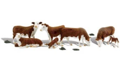 Woodland Scenics WDS1843 Hereford Cows Figures HO Scale(Woodland Scenics A1843 Hereford Cows Figures Ho Scale)