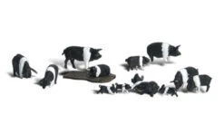 Woodland Scenics WDSA1864 Hampshire Pigs Figures HO Scale(Woodland Scenics A1864 Hampshire Pigs Figures Ho Scale)