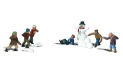 Woodland Scenics WDSA1894 Snowball Fight Figures HO Scale(Woodland Scenics 1894 Snowball Fight Figures Ho Scale)