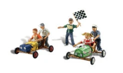 Woodland Scenics WDSA1952 Downhill Derby Scale Figures HO Scale(Woodland Scenics A1952 Downhill Derby Scale Figures Ho Scale)