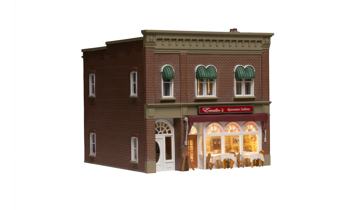 Woodland Scenics WDS BR5055 WDS5055 Emilio's Italian Restaurant - HO Scale NEW(Woodland Scenics Wds Br5055 Wds5055 Emilios Italian Restaurant Ho Scale New) 4 Woodland Scenics WDS BR5055 WDS5055 Emilio's Italian Restaurant - HO Scale NEW(Woodland Scenics Wds Br5055 Wds5055 Emilios Italian Restaurant Ho Scale New) - Image 2