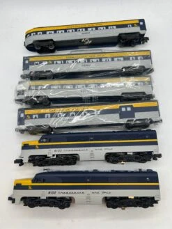 American Flyer 6-48102, 6-48900, 6-48901, 6-48902, 6-48903 Chesapeake Ohio C&O Passenger Train Set (Set Of 5) PA-1 Diesel Locomotive And 4 Passenger Cars S Scale NEW(American Flyer 6 48102 6 48900 6 48901 6 48902 6 48903 Chesapeake Ohio C O Passenger Train Set Set Of 5 Pa 1 Diesel Locomotive And 4 Passenger Cars S Scale New)