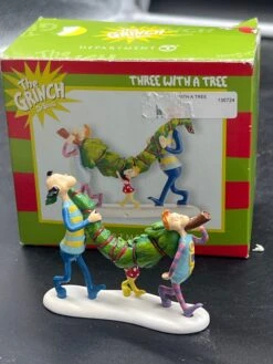 Dept 56 #4032213 Grinch Three With A Tree Whoville Figures #2 Rare Limited Like New(Dept 56 4032213 Grinch Three With A Tree Whoville Figures 2 Rare Limited Like New)