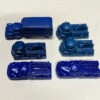 Lot Of 6 1.5-2 In Blue Plastic Vintage Cars(Lot Of 6 1 5 2 In Plastic Vintage Cars)