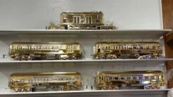 MTH 10-1126-1, 10-1126P Tinplate Millennium Special Traditional Engine No. 4689 & Gold Plated Passenger Set (Set Of 4 Cars And Locomotive) Standard Gauge Tinplate NEW(Mth 10 1126 1 10 1126p Tinplate Millennium Special Traditional Engine No 4689 Passenger Set Set Of 4 Cars And Locomotive Standard Gauge Tinplate New)