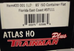 Atlas 20 001 517 Florida East Coast 85' ISO Container Flat HO Scale AZ(Atlas 20 001 517 Florida East Coast 85 Iso Container Flat Ho Scale Az) -BRADY’S TRAINS MODELs IMG 0150