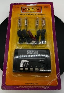 MTH 30-11021 RailKing Flashing Barricades O-scale New(Mth 30 11021 Rail King Flashing Barricades O Scale)