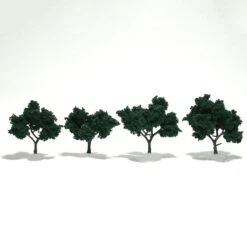 Woodland Scenics WDS TR1505 WDS1505 Dark Green - 4/pkg HO SCALE NEW(Woodland Scenics Wds Tr1505 Wds1505 Dark Green 4 Pkg Ho Scale New)