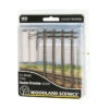 Woodland Scenics Woodland Scenic WDS US2266WDS2266 Pre-Wired Poles - Double Crossbar - HO Scale NEW(Woodland Scenic Wds Us2266 Wds2266 Pre Wired Poles Double Crossbar Ho Scale New)