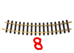 LGB 1600 Curved Track Radius R3 22.5 Degrees, PACK OF 8 SECTIONS G SCALE NEW(Lgb 1600 Curved Track Radius R3 22 5 Degrees Pack Of 8 Sections G Scale New)