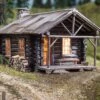 Woodland Scenics Woodland ScenicWDS BR5875WDS5875 Cozy Cabin- O Scale NEW(Woodland Scenic Wds Br5875 Wds5875 Cozy Cabin O Scale New) -BRADY’S TRAINS MODELs br5875 f 1