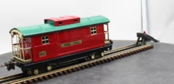 MTH Tinplate 10-1042 817 Caboose Red W/ Peacock Roof And Brass Trim O SCALE Like New(Mth Tinplate 10 1042 817 Caboose Red W Peacock Roof And Brass Trim O Scale Like New)