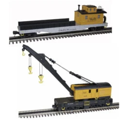 Atlas 3001240 Rio Grande Premier Crane Car AND 3001246 Crane Tender (Set Of 2) O Scale Limited NEW(Atlas 3001240 Rio Grande Premier Crane Car And 3001246 Crane Tender Set Of 2 O Scale Limited New)