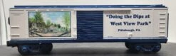 MTH Railking 30-74123 West View Dips O SCALE RailKing Box Car (Linda Barnicott Signed Card/photo Included) Used Excellent(Mth Railking 30 74123 West View Dips O Scale Railking Box Car Linda Barnicott Signed Card Photo Included Used Excellent)