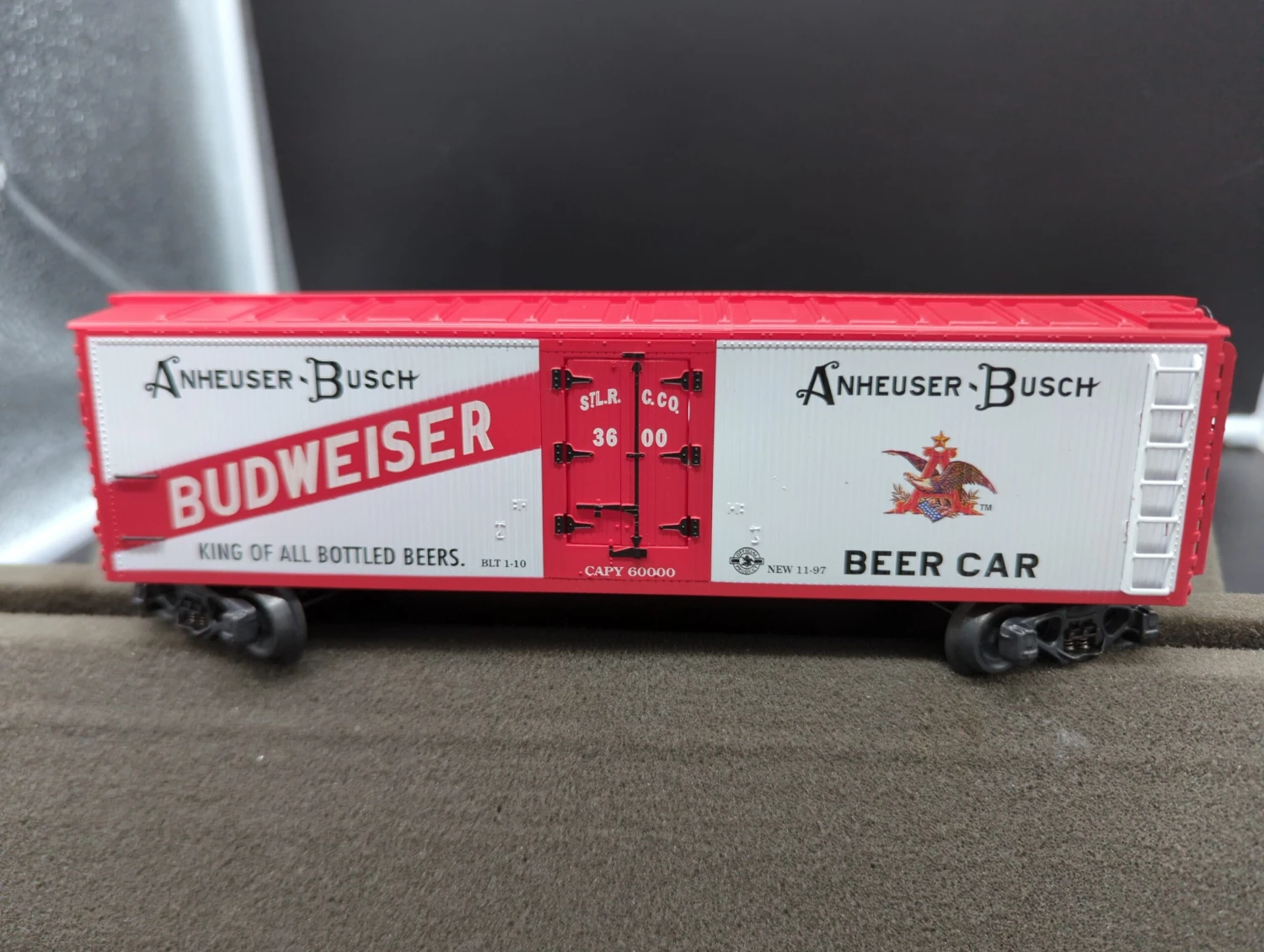 K-Line K642-5603 Anheuser Busch Beer Reefer Car BLT 1-10 O SCALE Like New(K Line K642 5603 Anheuser Busch Beer Reefer Car Blt 1 10 O Scale Like New) 3 K-Line K642-5603 Anheuser Busch Beer Reefer Car BLT 1-10 O SCALE Like New(K Line K642 5603 Anheuser Busch Beer Reefer Car Blt 1 10 O Scale Like New)