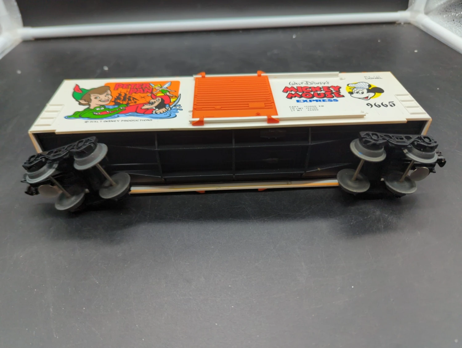 Lionel 6-9665 Walt Disney Mickey Mouse Peter Pan Hi Cube Boxcar, O Scale Like New(Lionel 6 9665 Walt Disney Mickey Mouse Peter Pan Hi Cube Boxcar O Scale Like New) 5 Lionel 6-9665 Walt Disney Mickey Mouse Peter Pan Hi Cube Boxcar, O Scale Like New(Lionel 6 9665 Walt Disney Mickey Mouse Peter Pan Hi Cube Boxcar O Scale Like New) - Image 3