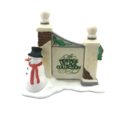 Department 56 5572-7 Village Sign With Snowman-- Heritage Village Collection(Department 56 5572 7 Village Sign With Snowman Heritage Village Collection)