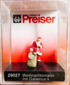 Preiser 29027 HO Scale Santa Claus With Sack Of Gifts Figure SZ2(Preiser 29027 Ho Scale Santa Claus With Sack Of Gifts Figure)