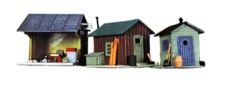 Life-Like 433-1348 Trackside Shanties -- Kit - 3 Different Shacks HO SCALE NEW(Life Like 433 1348 Trackside Shanties Kit 3 Different Shacks Ho Scale New)