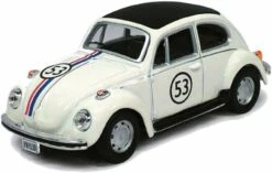 Atlas 3009938 Volkswagen Beetle - Assembled - Herbie 53 (white, Black) Diecast Car 1/43 O Scale Limited NEW(Atlas 3009938 Volkswagen Beetle Assembled Herbie 53 White Black Diecast Car 1 43 O Scale Limited New)